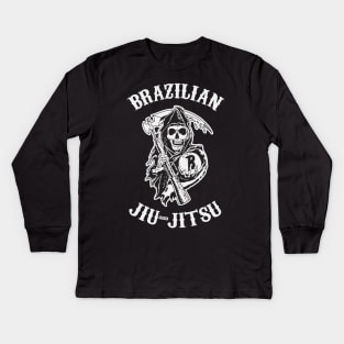 Brazilian Jiu Jitsu (BJJ) Anarchy Kids Long Sleeve T-Shirt